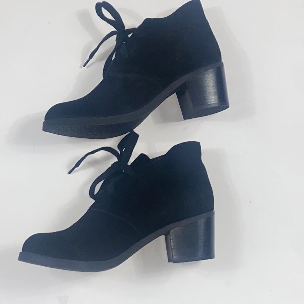 Sbicca Vintage Collection Leather Upper Suede Black Women Shoes Boots Size 10